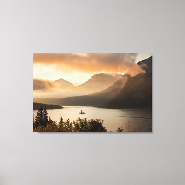 USA, Montana, Glacier National Park. Sunrise Canvas Print (Front)