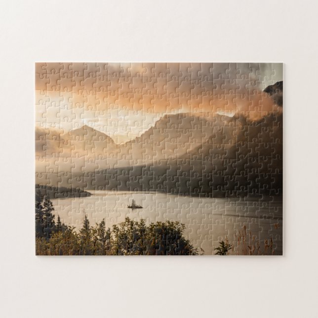 USA, Montana, Glacier National Park. Sunrise Jigsaw Puzzle (Horizontal)