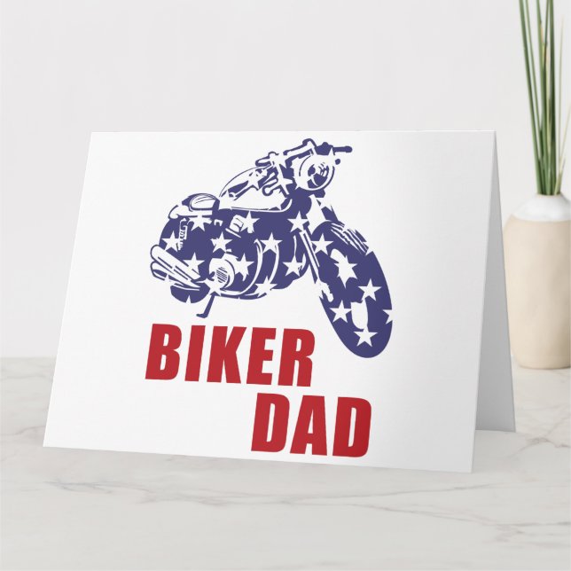 USA Motorcycle Flag Men American Patriot July 4  Thank You Card (Front)