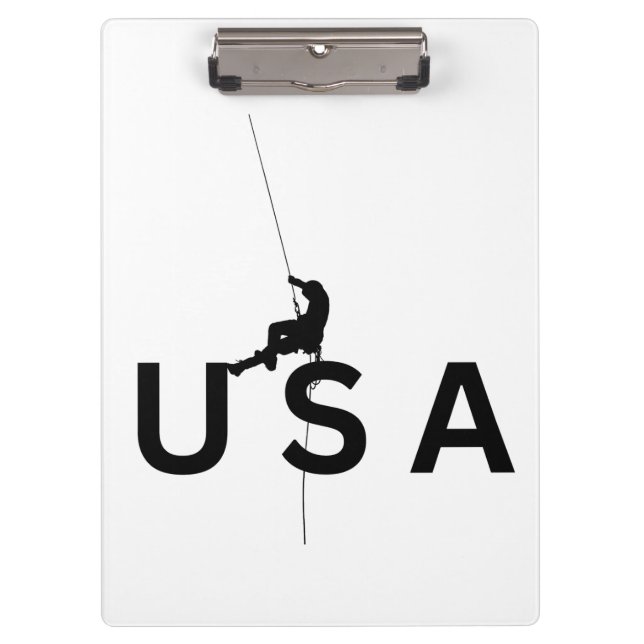 USA mountain climbing Clipboard (Front)