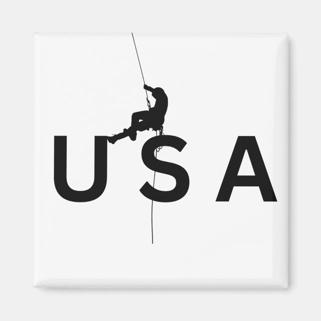 USA mountain climbing Magnet (Front)
