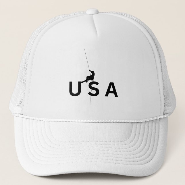 USA mountain climbing Trucker Hat (Front)
