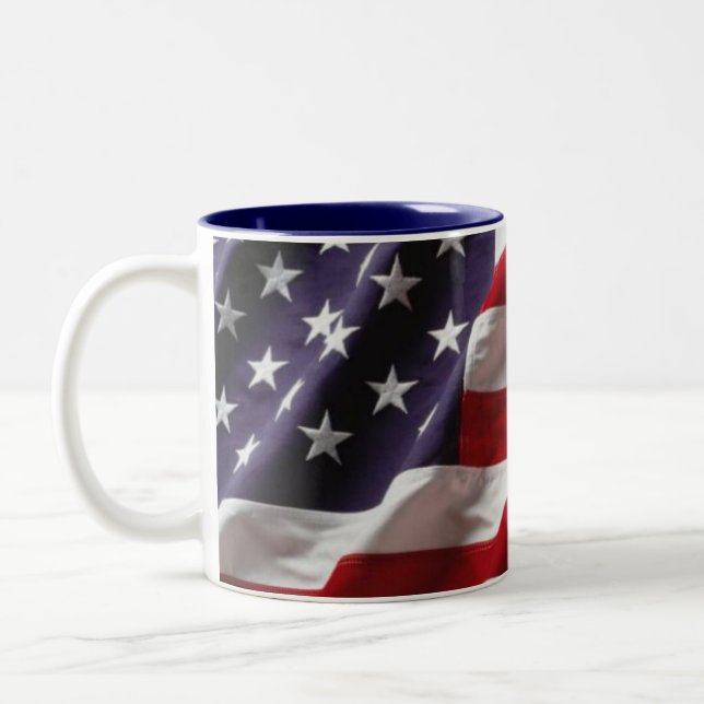 USA -Mug- Style 1 Two-Tone Coffee Mug (Left)
