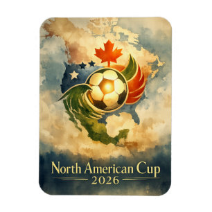 USA MX CA Fine Art Wall Art World Cup Magnet