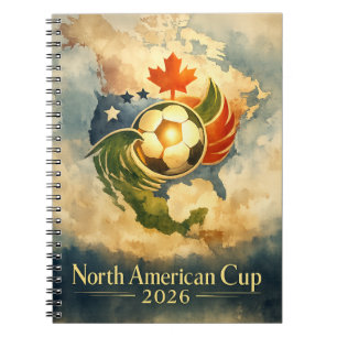 USA MX CA Fine Art Wall Art World Cup  Notebook