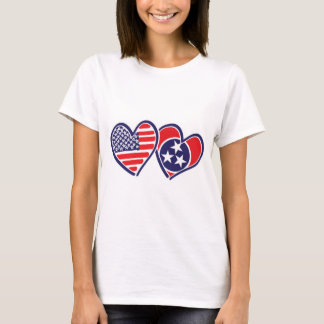 USA---Nashville-Flag-Hearts T-Shirt