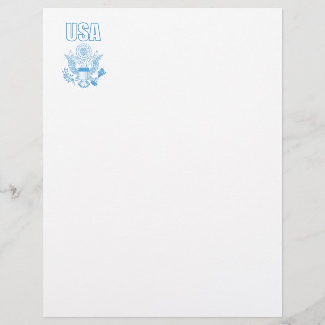 USA national emblem Custom Letterhead (Front)