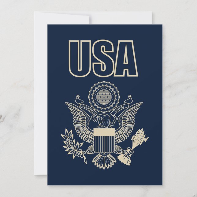 USA national emblem Invitation (Front)