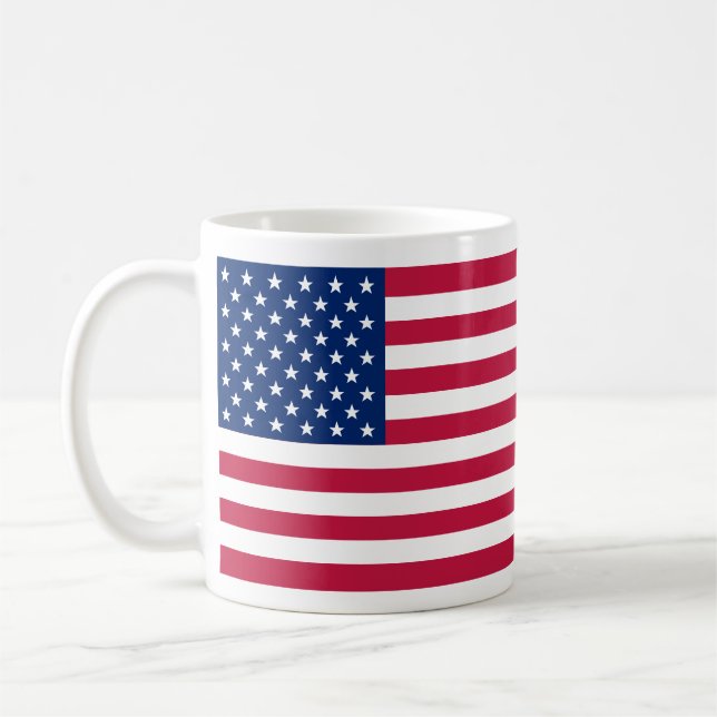 USA National Flag Patriotic America Tea Coffee Mug (Left)