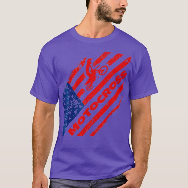 USA Nations Dirt Bike Tee American Flag (Front)