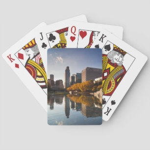 USA, Nebraska, Omaha, Gene Leahy Mall, Skyline Playing Cards