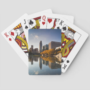USA, Nebraska, Omaha, Gene Leahy Mall, Skyline Playing Cards