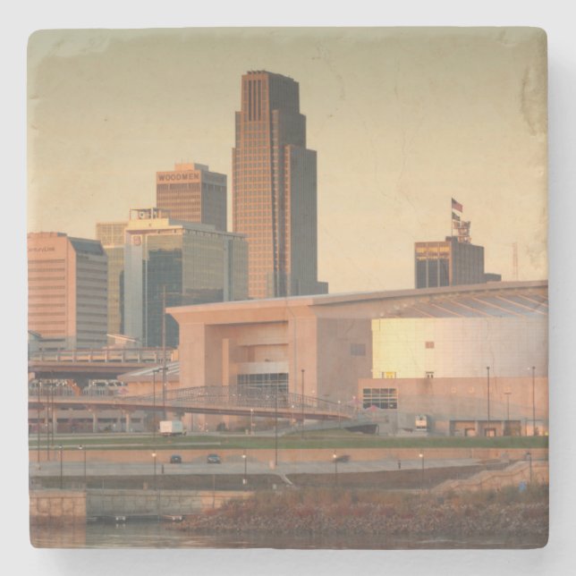 USA, Nebraska, Omaha, Skyline Stone Coaster (Front)