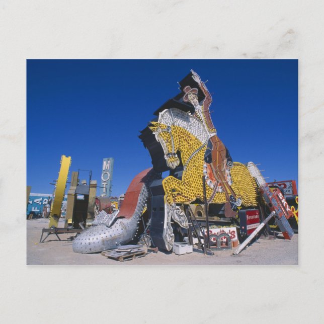 USA, Nevada, Las Vegas, signs in junkyard Postcard (Front)