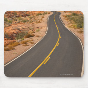 USA, Nevada, Valley of Fire, desert road Mouse Mat