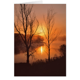 USA, New England, Maine. Autumn Sunrise