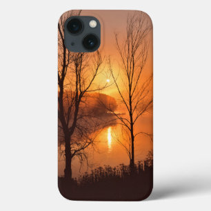 USA, New England, Maine. Autumn Sunrise iPhone 13 Case