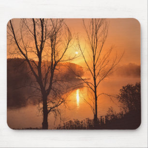 USA, New England, Maine. Autumn Sunrise Mouse Mat