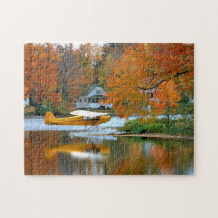 USA, New England, New Hampshire. Float Plane Jigsaw Puzzle