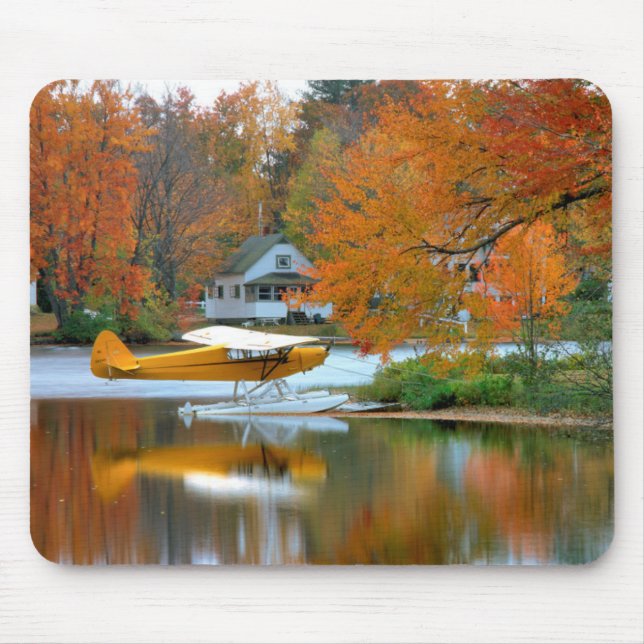 USA, New England, New Hampshire. Float Plane Mouse Mat (Front)