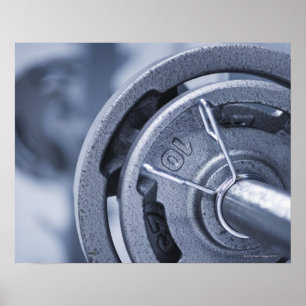 USA, New Jersey, Jersey City, Ten kilos weights Poster