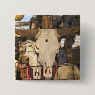 USA, New Mexico, Mesilla: Historic Mesilla Plaza 15 Cm Square Badge