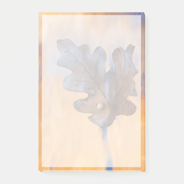 USA, New Mexico. Oak leaf in stream Post-it Notes (Front)