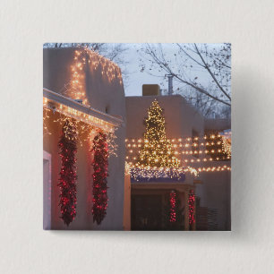USA, New Mexico, Santa Fe: Canyon Road Gallery 15 Cm Square Badge