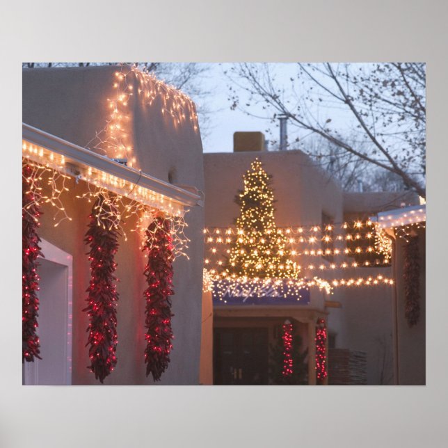 USA, New Mexico, Santa Fe: Canyon Road Gallery Poster (Front)