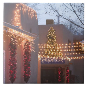 USA, New Mexico, Santa Fe: Canyon Road Gallery Tile