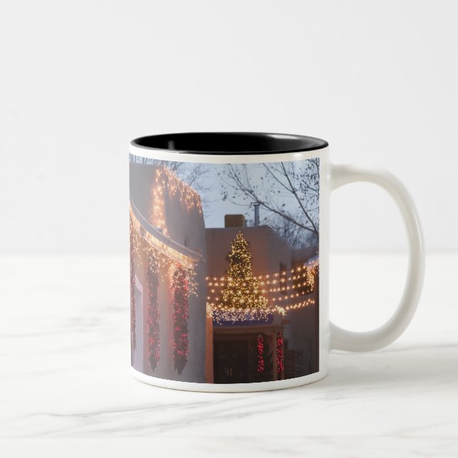 USA, New Mexico, Santa Fe: Canyon Road Gallery Two-Tone Coffee Mug (Right)