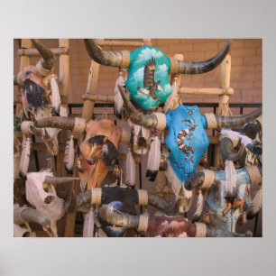 USA, New Mexico, Santa Fe: Downtown Santa Fe, Poster