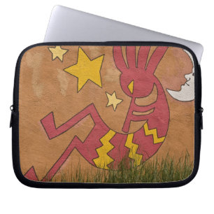 USA, New Mexico, Santa Fe. Wall mural of a Laptop Sleeve