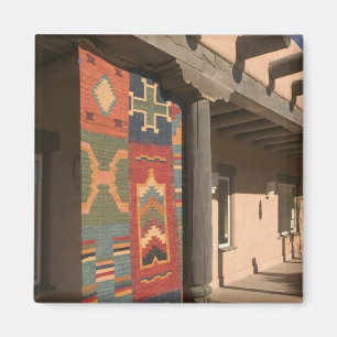 USA, New Mexico, Taos: Navaho Rug Gallery Kit Magnet
