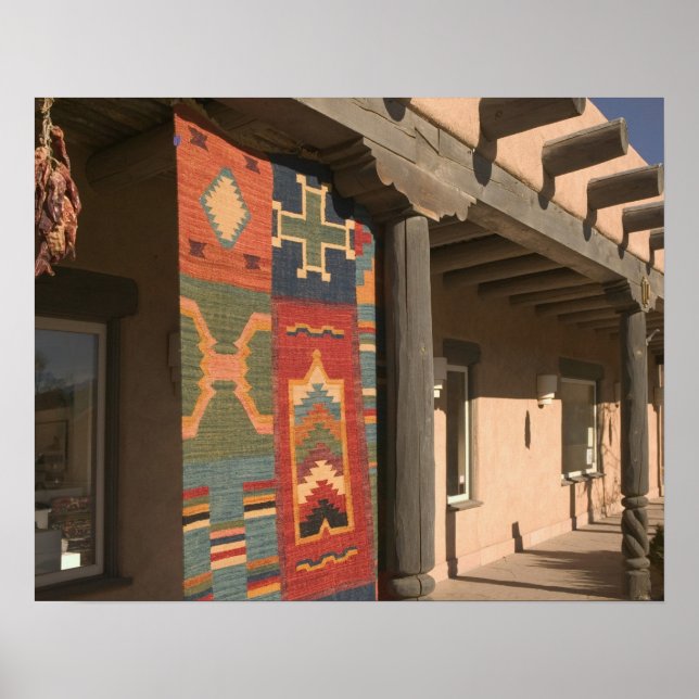 USA, New Mexico, Taos: Navaho Rug Gallery Kit Poster (Front)