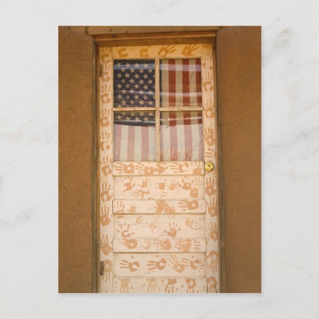 USA, New Mexico, Taos: Taos Indian Pueblo Postcard (Front)