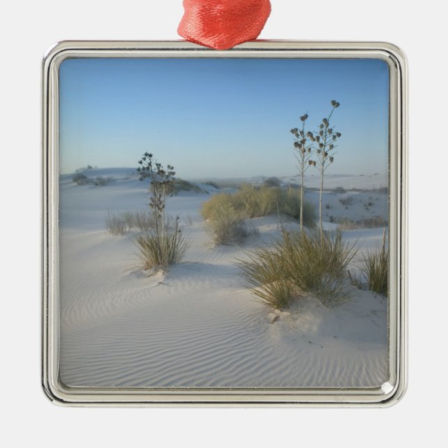 USA, New Mexico, White Sands National 2 Metal Tree Decoration (Front)