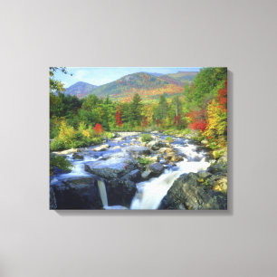 USA, New York. A waterfall in the Adirondack Canvas Print