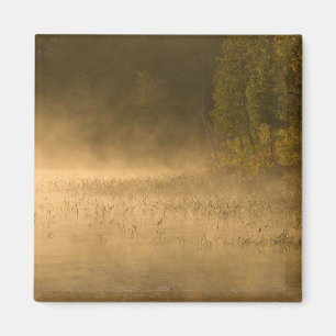 USA, New York, Adirondack Park. Sunrise mist on Magnet