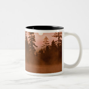 USA, New York, Adirondack Park. Sunrise on a Two-Tone Coffee Mug
