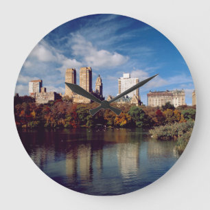 USA, New York City, Central Park, Lake Large Clock