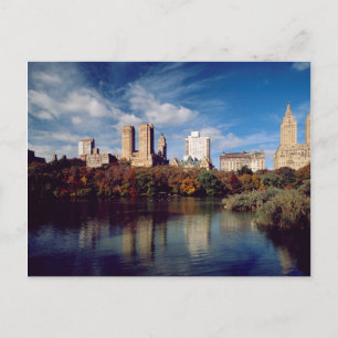 USA, New York City, Central Park, Lake Postcard