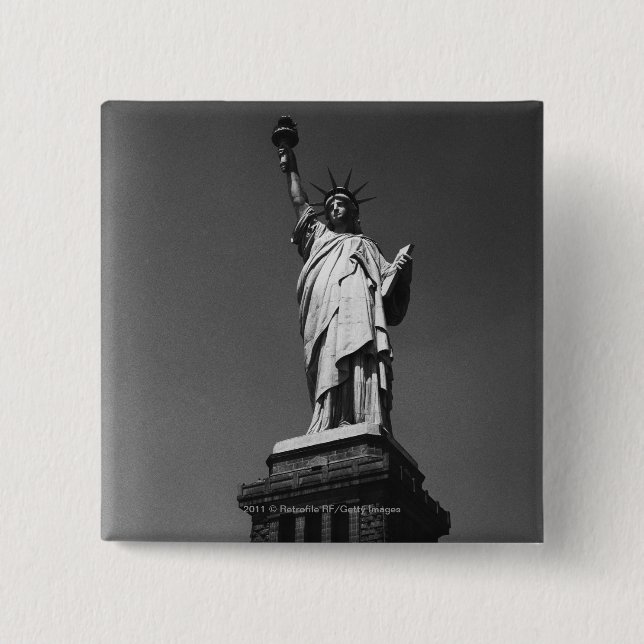 USA New York City Statue of Liberty 15 Cm Square Badge (Front)