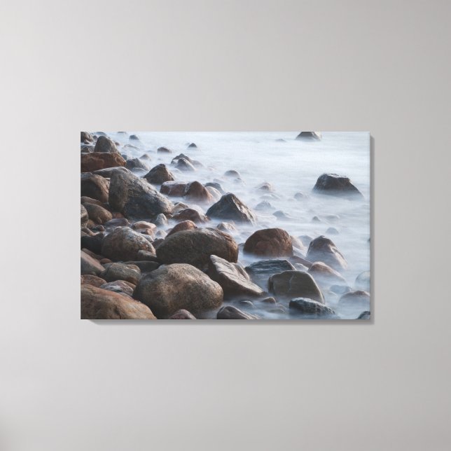 USA, New York, East Hampton. Ocean surf at Canvas Print (Front)