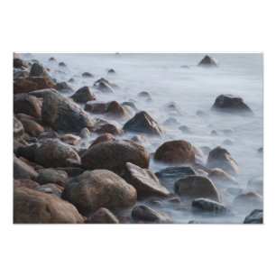 USA, New York, East Hampton. Ocean surf at Photo Print