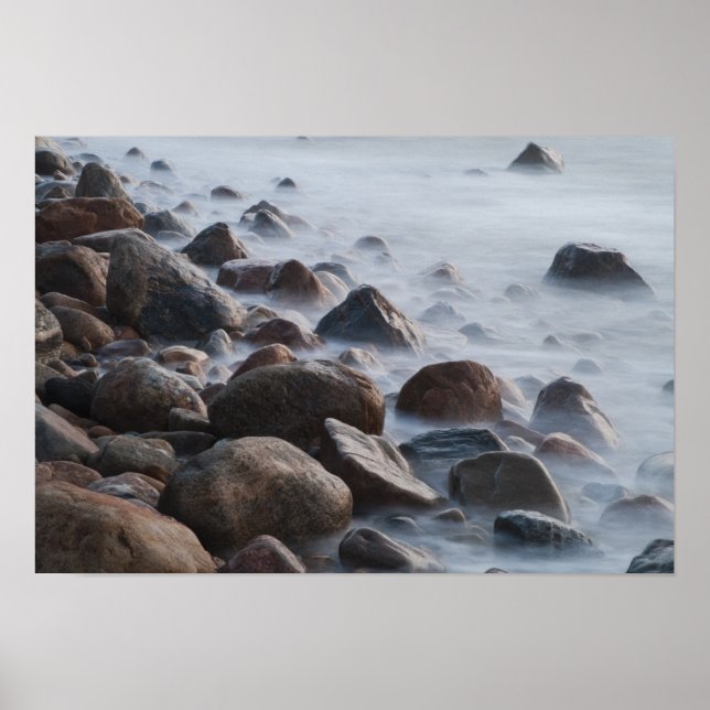 USA, New York, East Hampton. Ocean surf at Poster (Front)