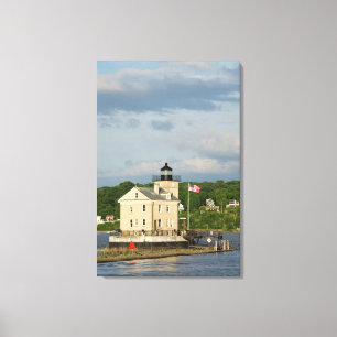 USA, New York, Kingston, Hudson River. Rondout Canvas Print