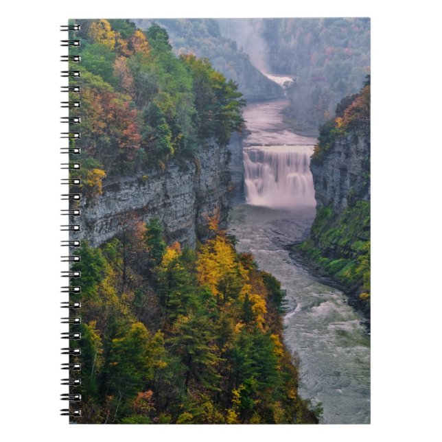 USA, New York, Letchworth State Park. River and Notebook (Front)
