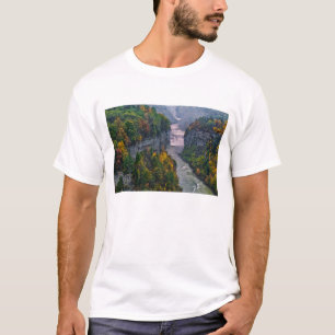 USA, New York, Letchworth State Park. River and T-Shirt