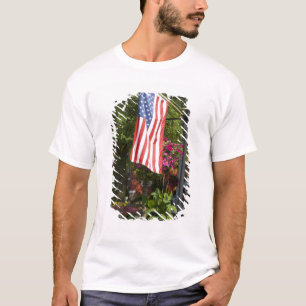 USA, New York, Lewiston. American flag attached T-Shirt